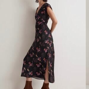 madewell silk clover button front dress in fresh strawberries Silk Clover Button-Front Dress in Fresh Strawberries